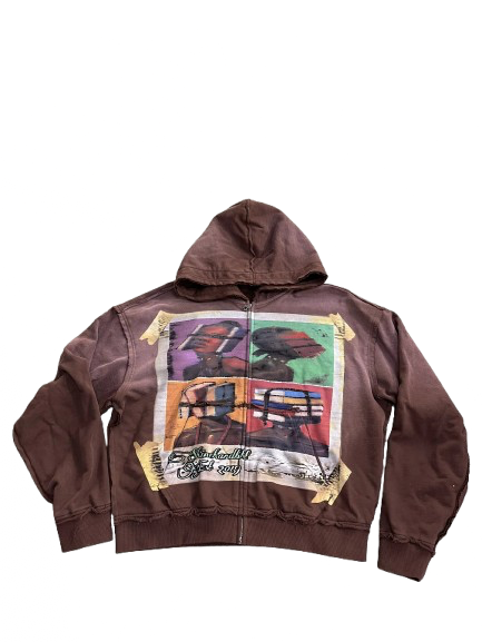 Brown See No Evil Zip-Up